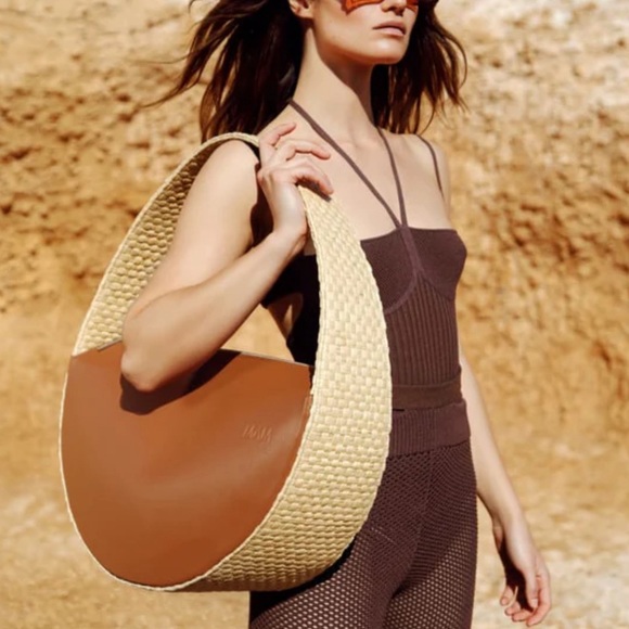 MAM RAFFIA ROUND LARGE BAG NWT - Picture 2 of 8